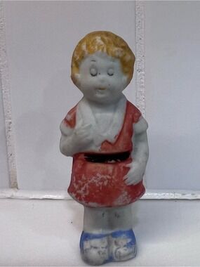 Vintage Porcelain Orphan Annie Figurine Miniature Trinket 3”